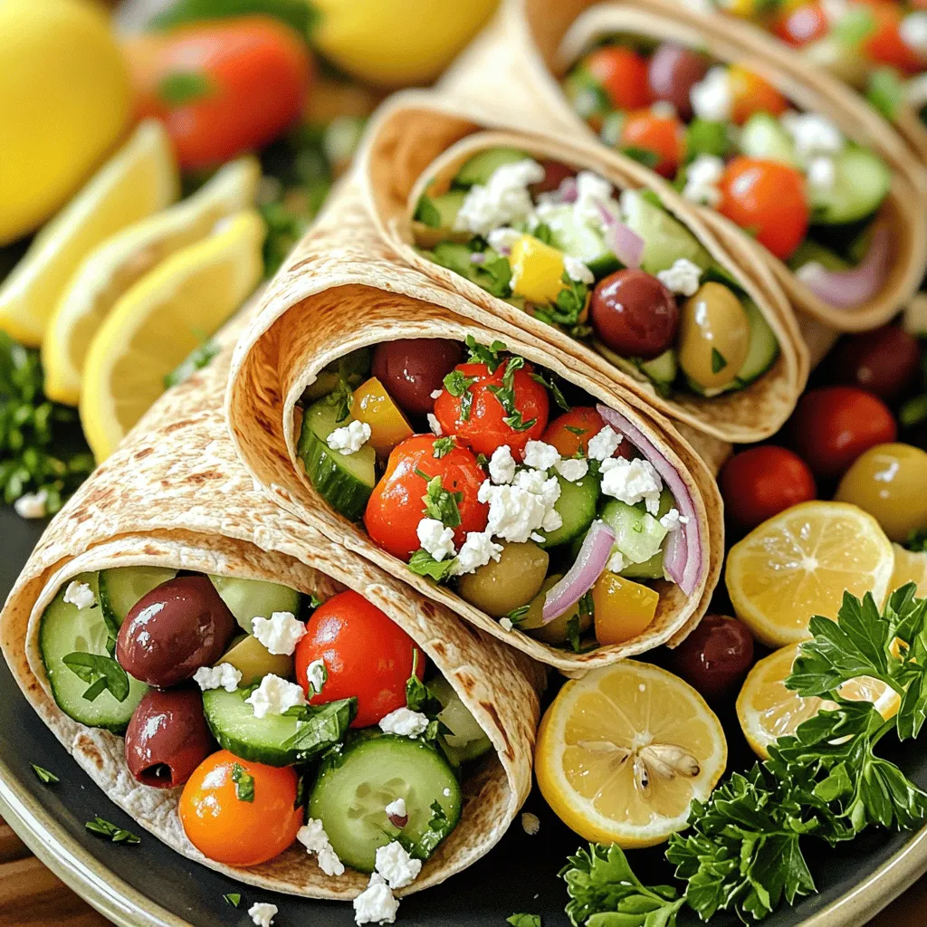 Simple Greek Salad Wraps Fresh and Flavorful Meal