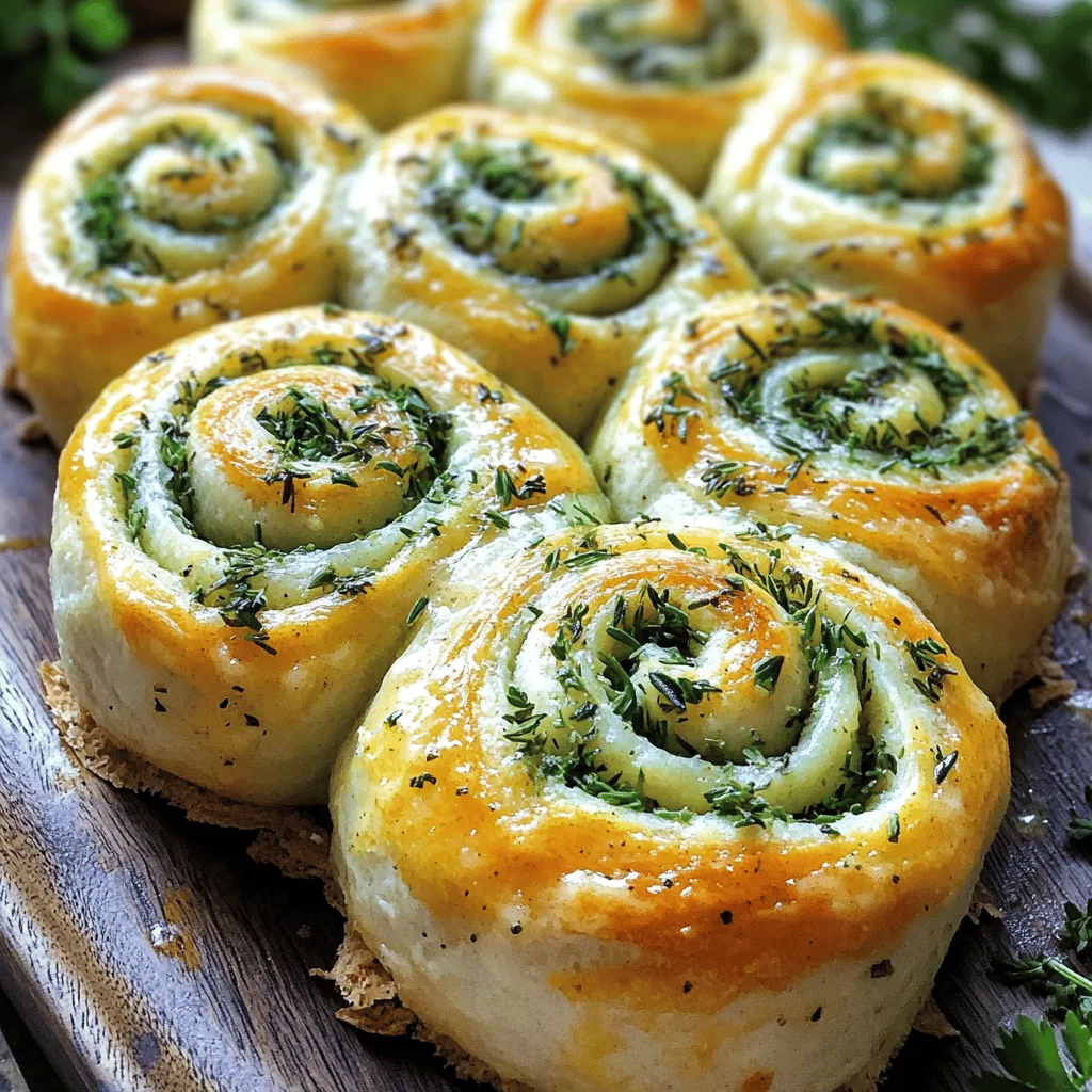 Herb &#038; Garlic Swirl Rolls Fluffy and Flavorful Treat