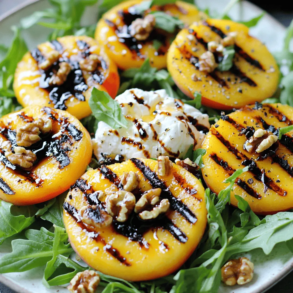 Grilled Peach Burrata Salad Fresh and Flavorful Dish