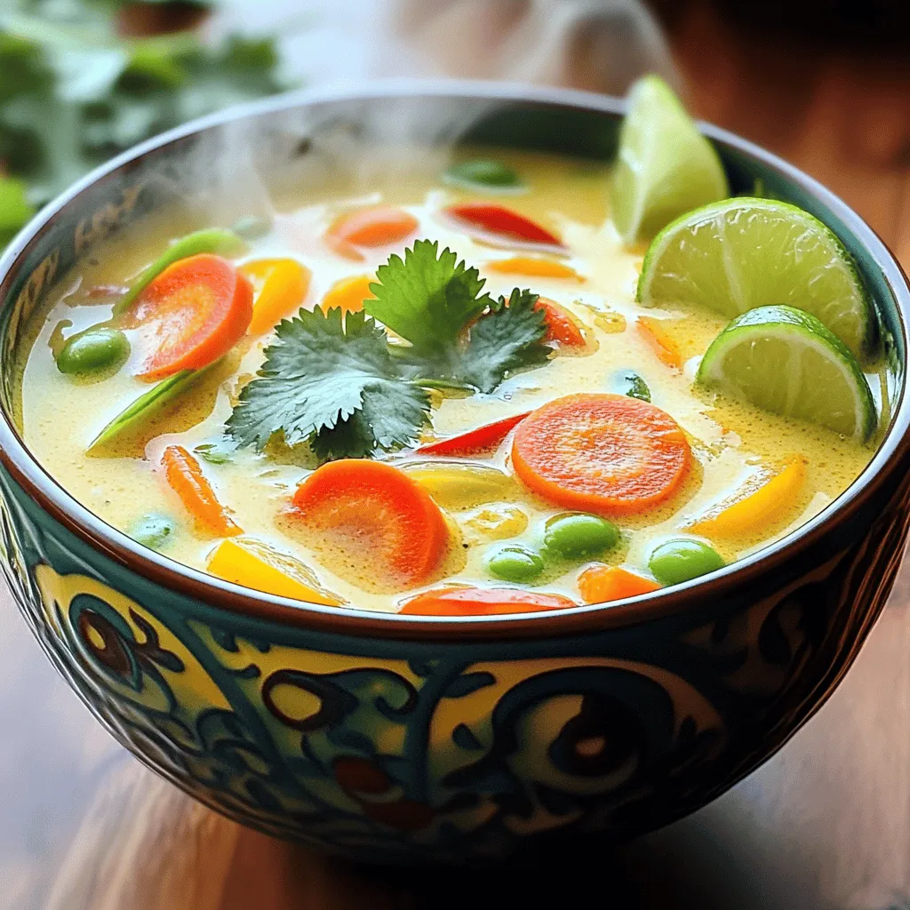 Thai Coconut Curry Soup Flavorful and Filling Meal
