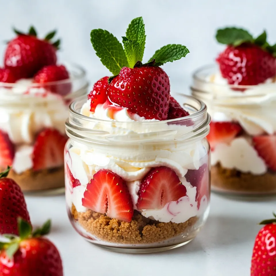 Strawberry Cheesecake Jars Delightful and Easy Treat
