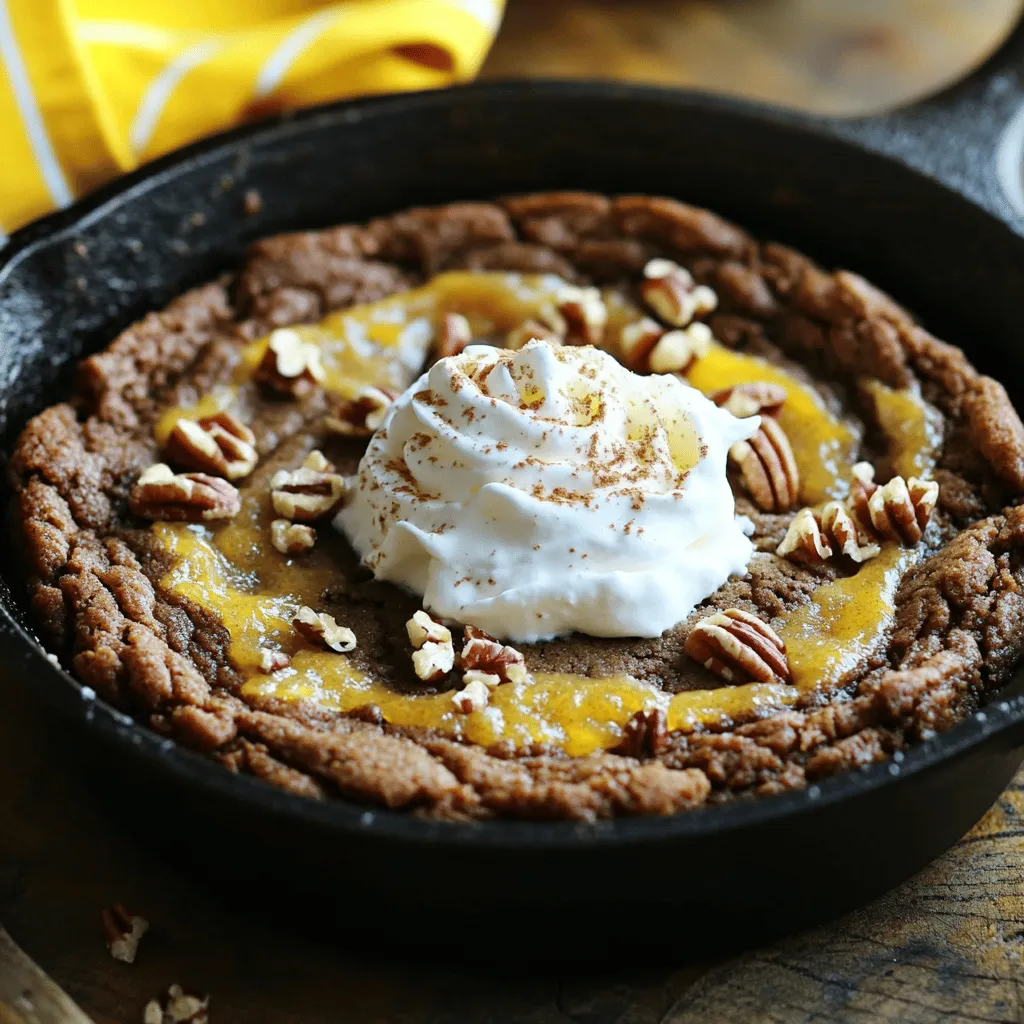 Warm Gingerbread Molasses Skillet Cookie Delight