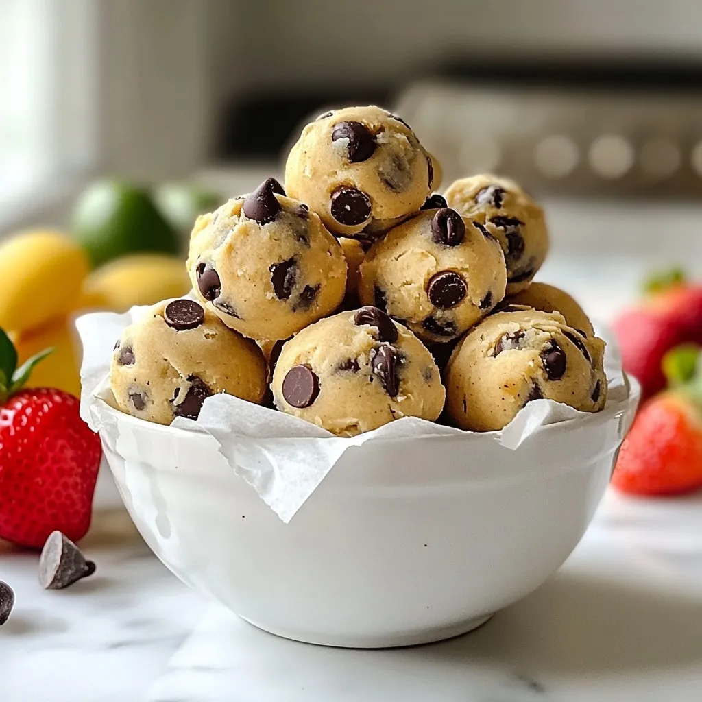Vegan Chocolate Chip Cookie Dough Bites Delightful Treat