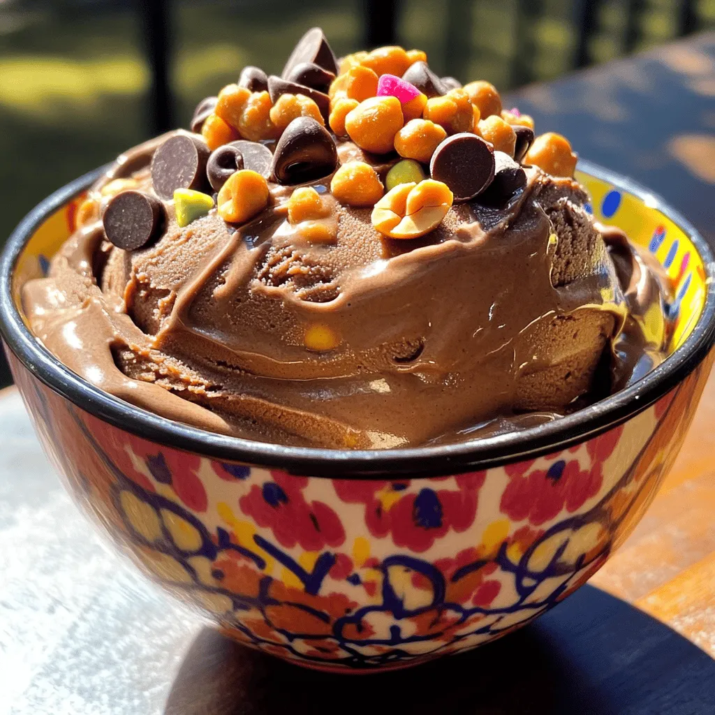 Chocolate Peanut Butter Banana Nice Cream Delight