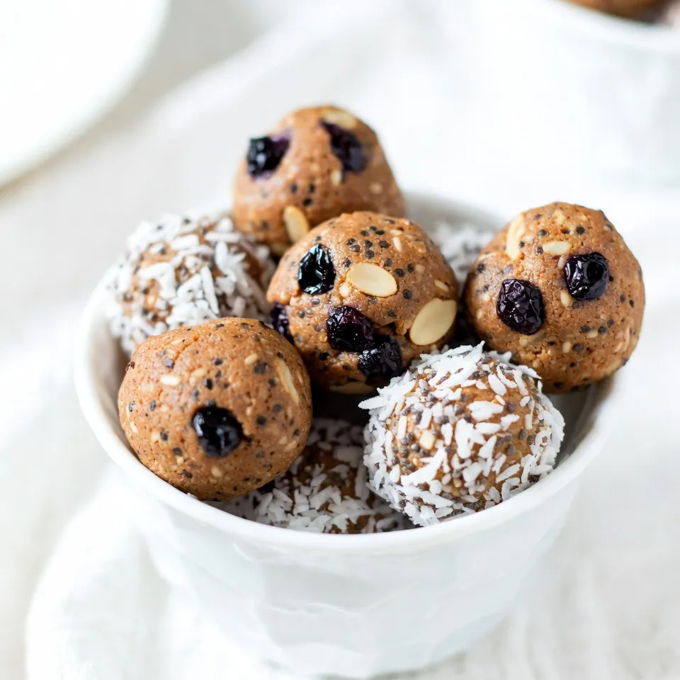 Blueberry Almond Energy Balls Nutritious Snack Option