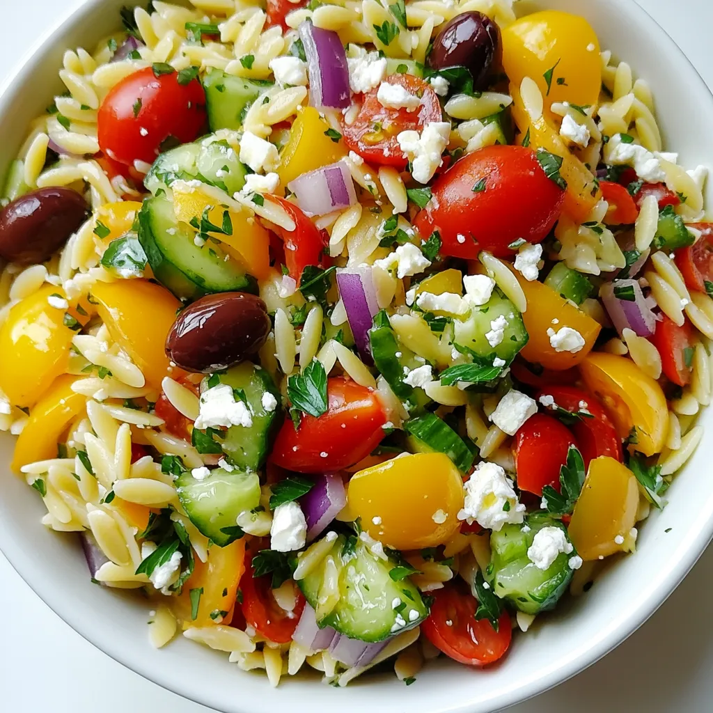 Zesty Greek Orzo Salad Refreshing and Flavorful Dish