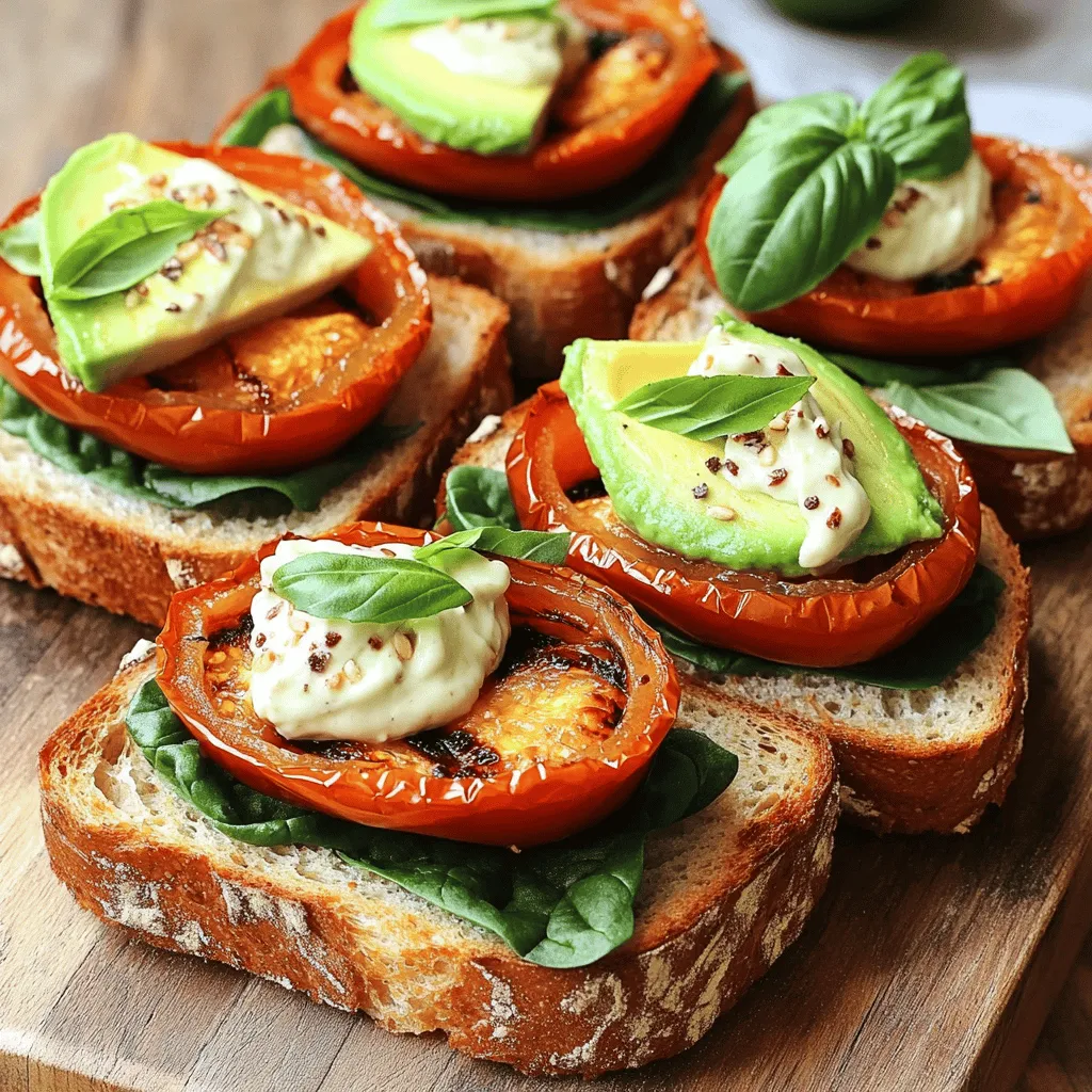 Roasted Tomato Sandwiches with Vegan Aioli Delight