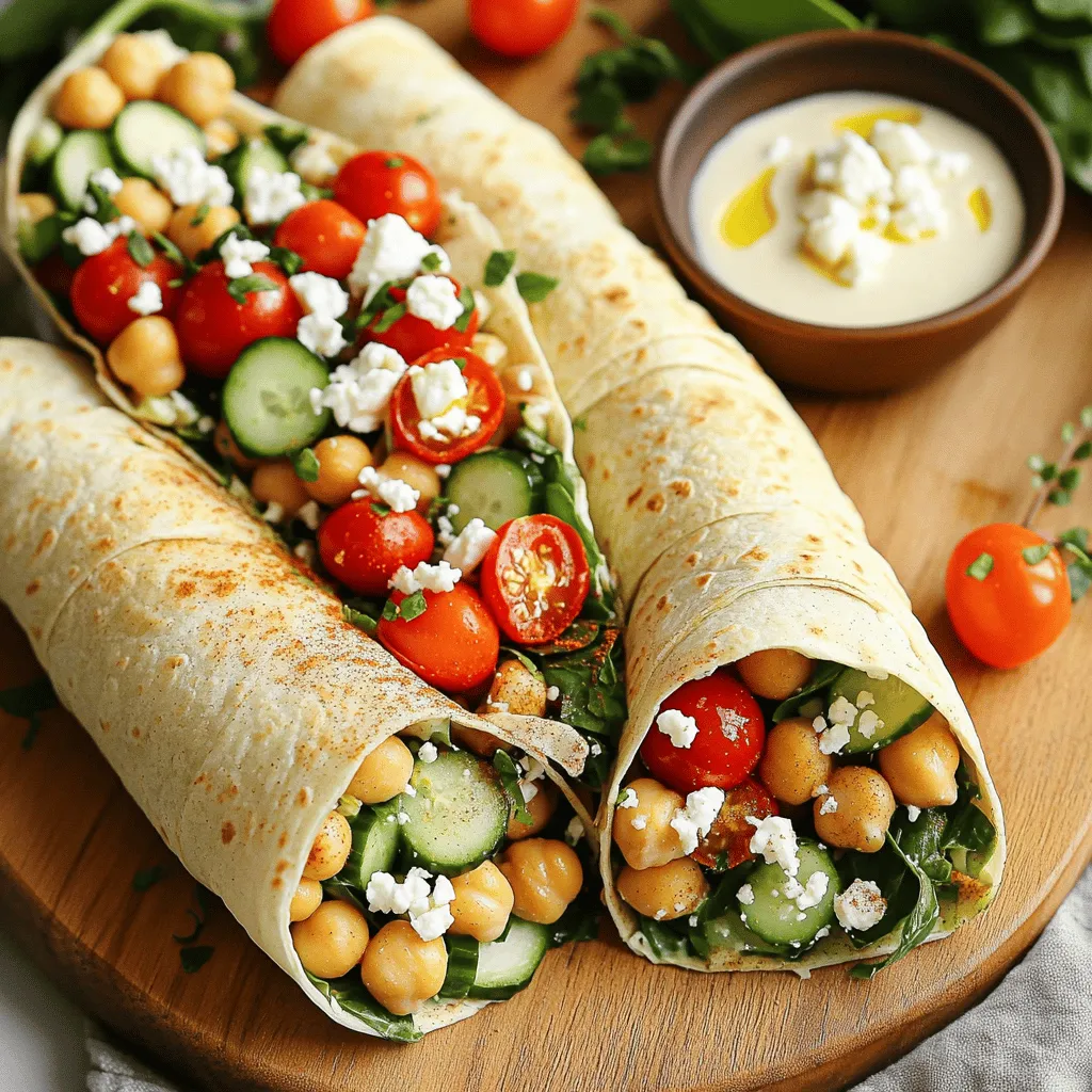 Mediterranean Chickpea Wraps Flavorful and Fresh Meal