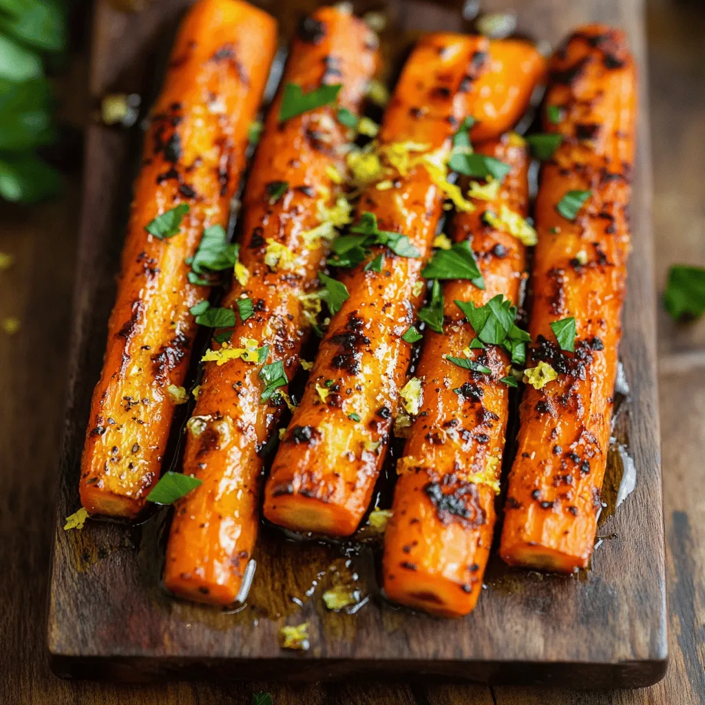 Tangy Lemon Garlic Roasted Carrots Flavorful Side Dish