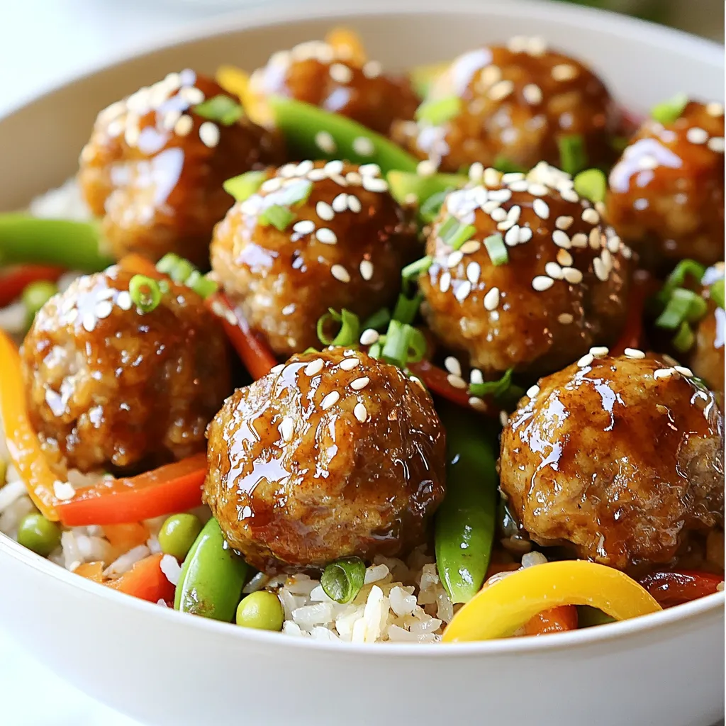 Teriyaki Meatball Rice Skillet Delightful Dinner Recipe