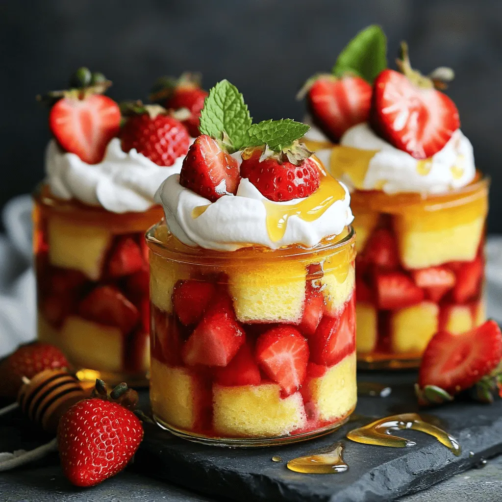 Strawberry Shortcake Cake Jars Easy and Delicious Treat