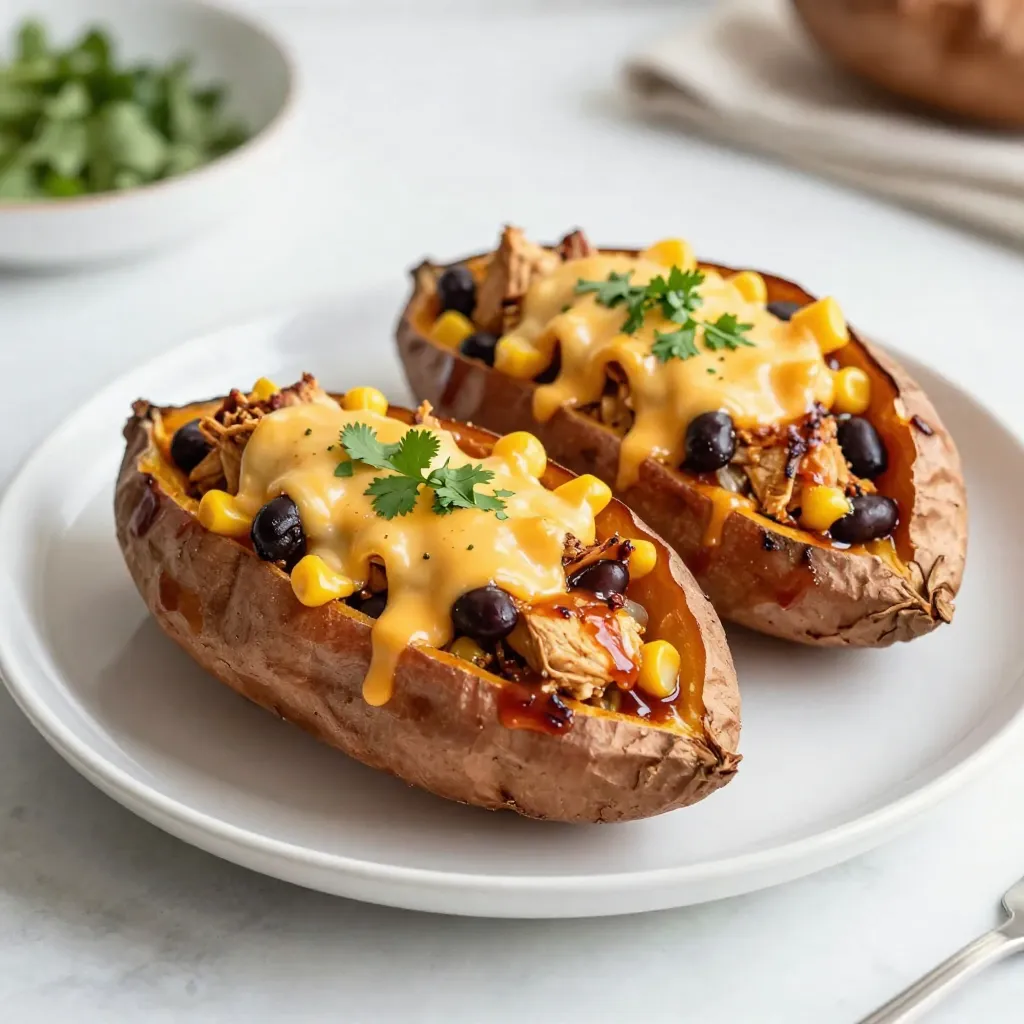 BBQ Chicken Stuffed Sweet Potatoes Flavorful Delight
