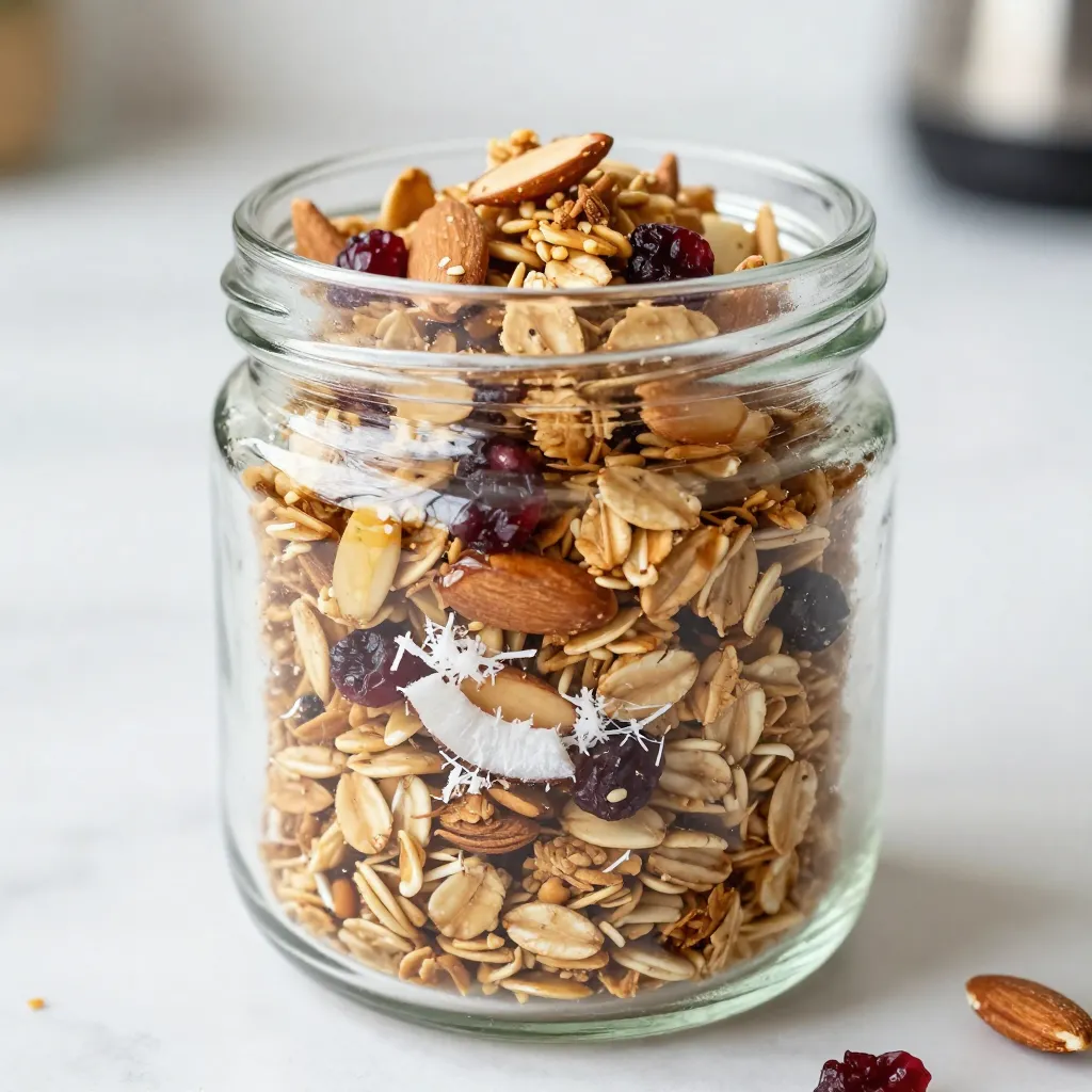 Vanilla Almond Granola Crunchy and Healthy Snack