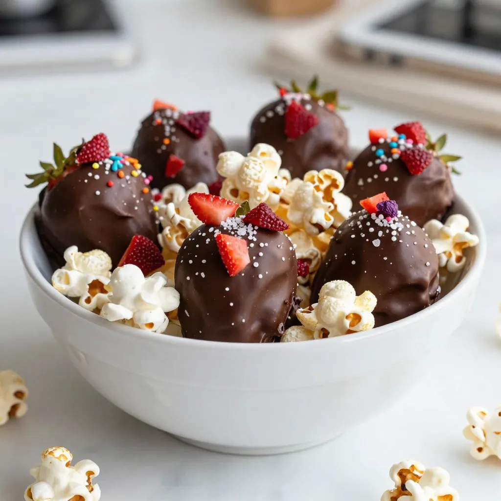Chocolate Covered Strawberry Popcorn Delightful Treat
