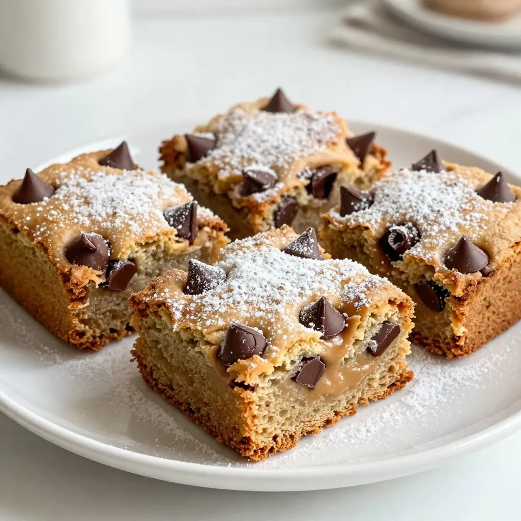 Peanut Butter Chocolate Chip Blondies Rich and Chewy Treat