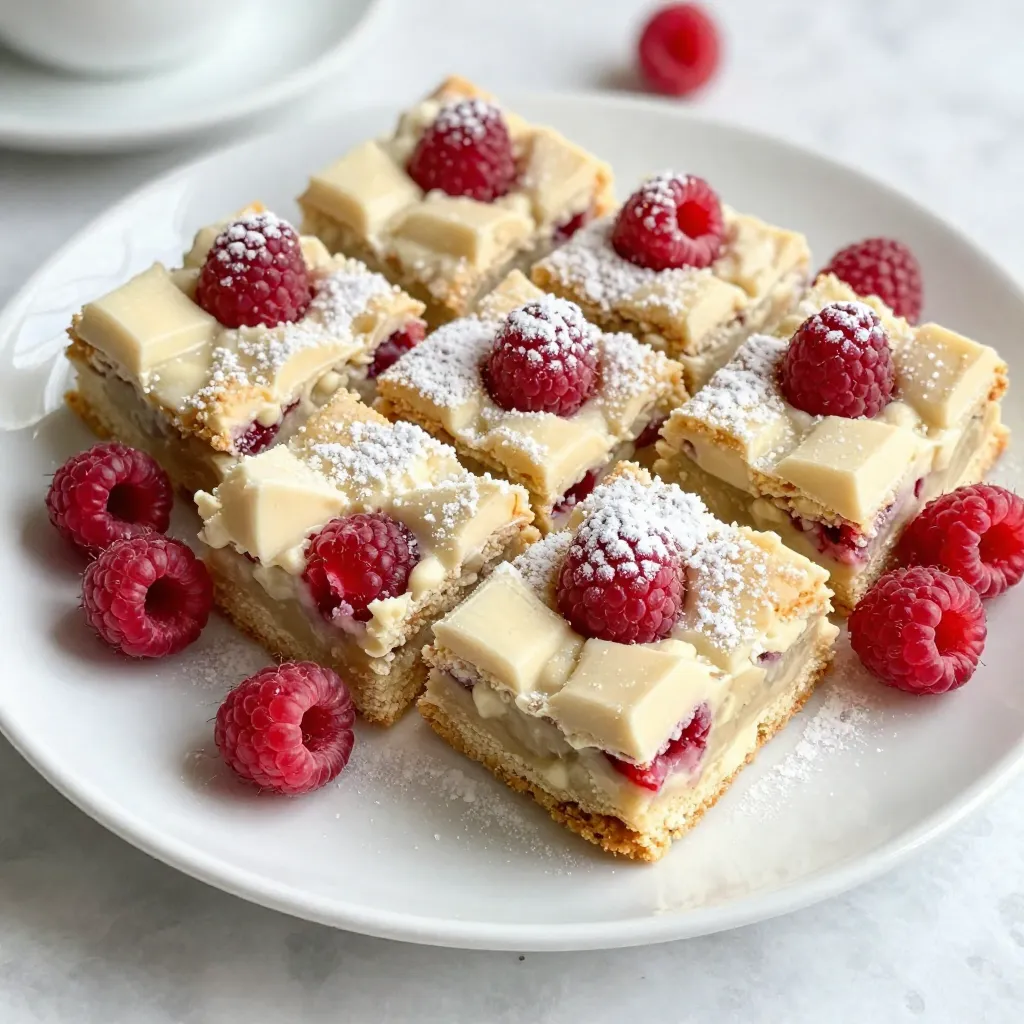 Raspberry White Chocolate Blondies Easy and Tasty Treat
