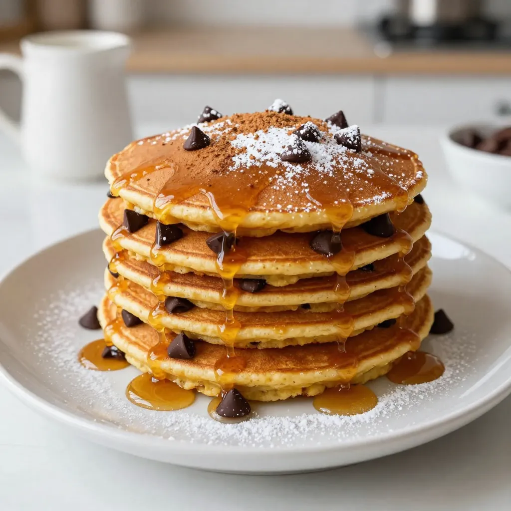 Chocolate Chip Pumpkin Pancakes Fluffy and Delicious