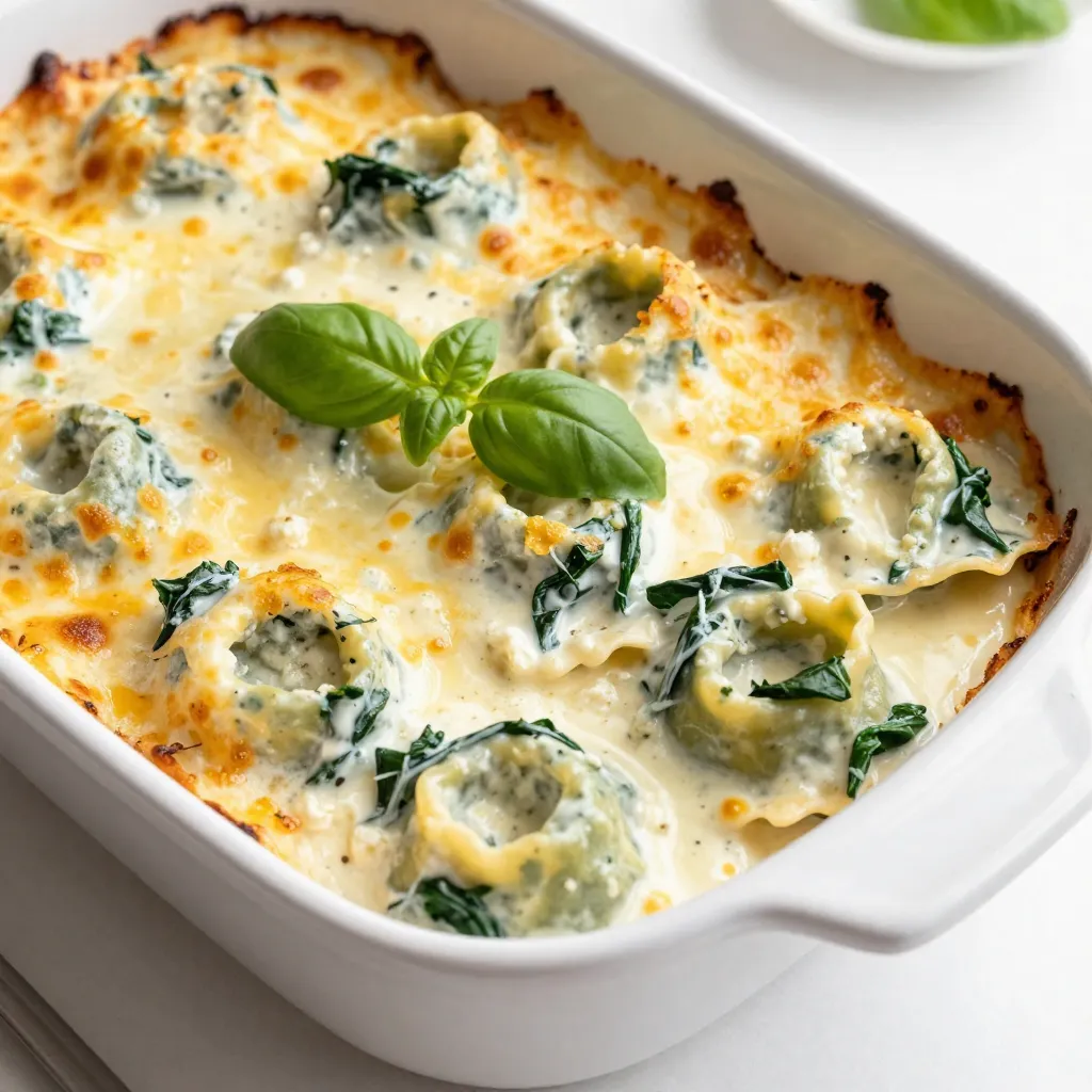 Creamy Spinach Tortellini Bake Simple and Tasty Meal