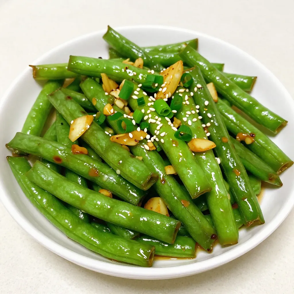 Spicy Garlic Green Bean Stir Fry is Flavorful Delight