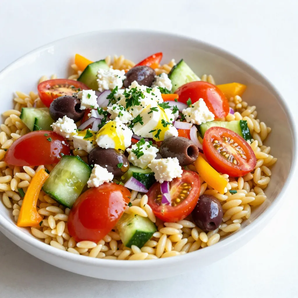 Greek Lemon Orzo Salad Fresh and Flavorful Recipe