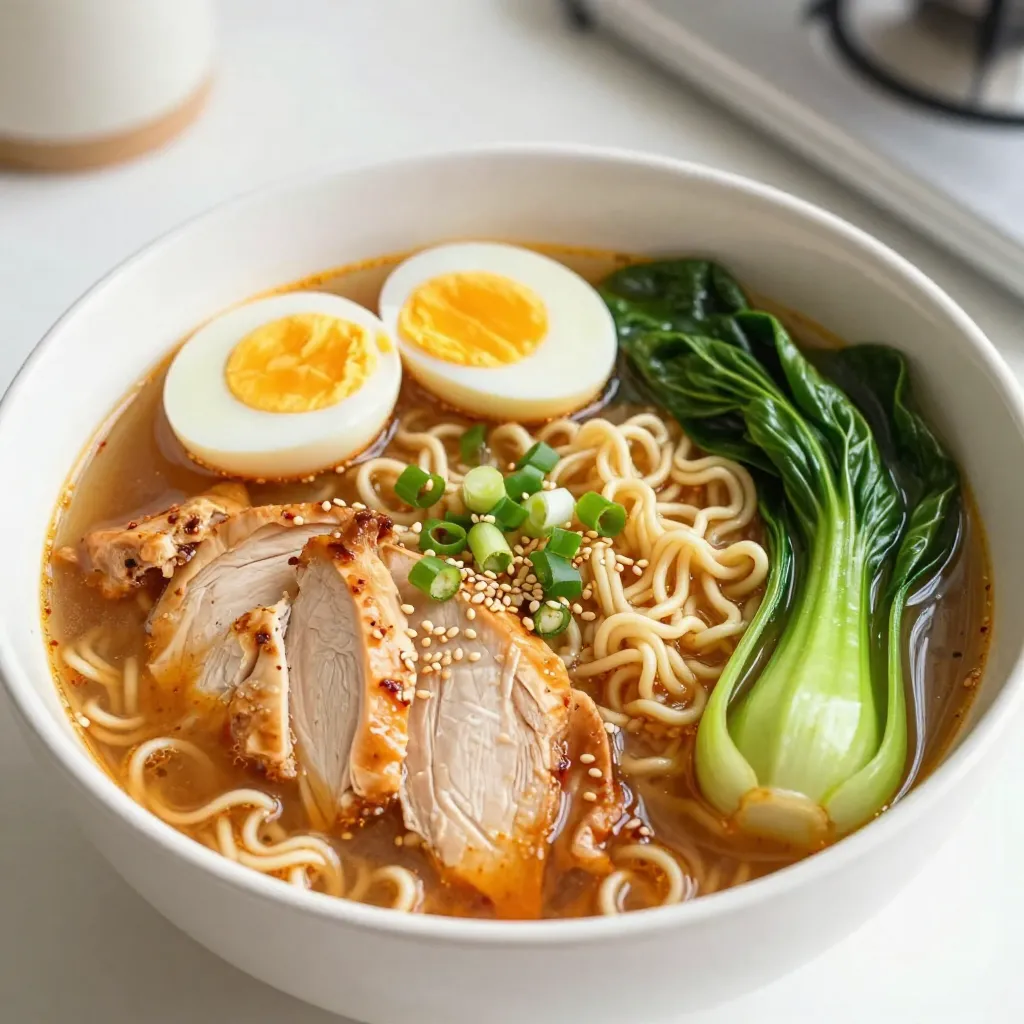 Spicy Garlic Chicken Ramen Flavorful and Satisfying Bowl