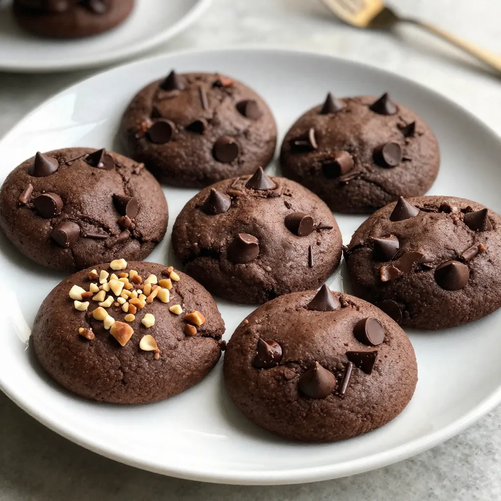 Chocolate Fudge Brownie Cookies Soft and Chewy Treat