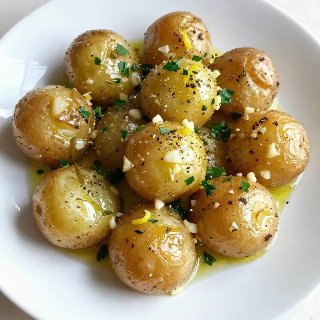 Greek Lemon Garlic Potatoes Flavorful Side Dish Delight