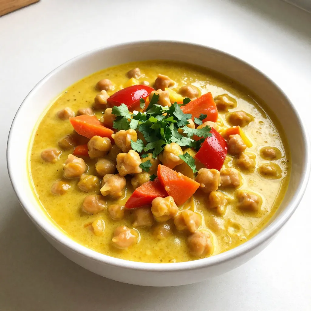 Savory Coconut Curry Chickpea Stew Recipe