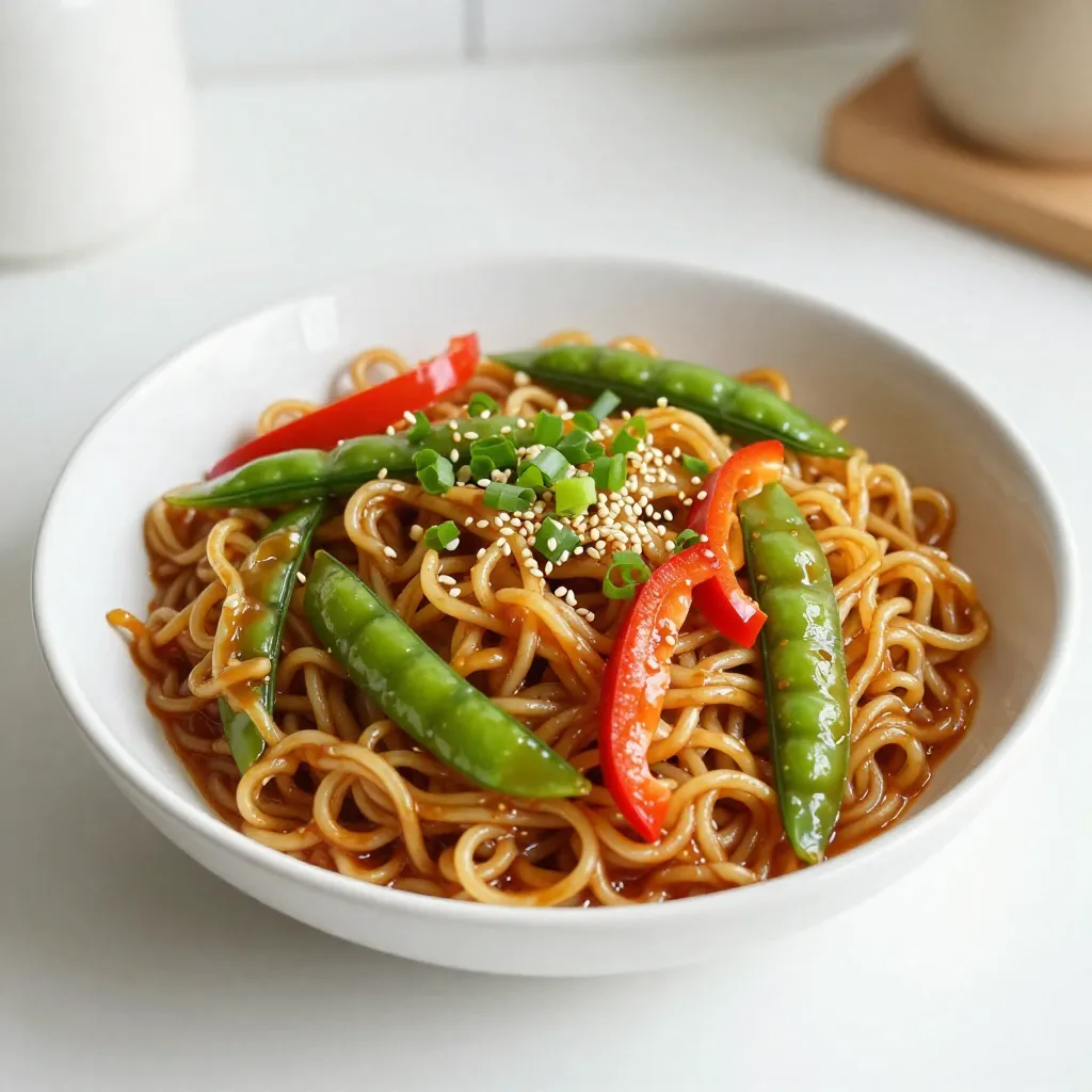 Honey Garlic Ramen Noodles Easy and Quick Recipe