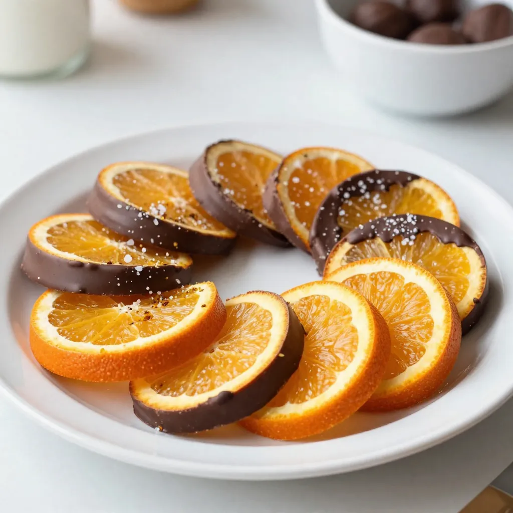 Chocolate Dipped Orange Slices Delightful Treat Recipe