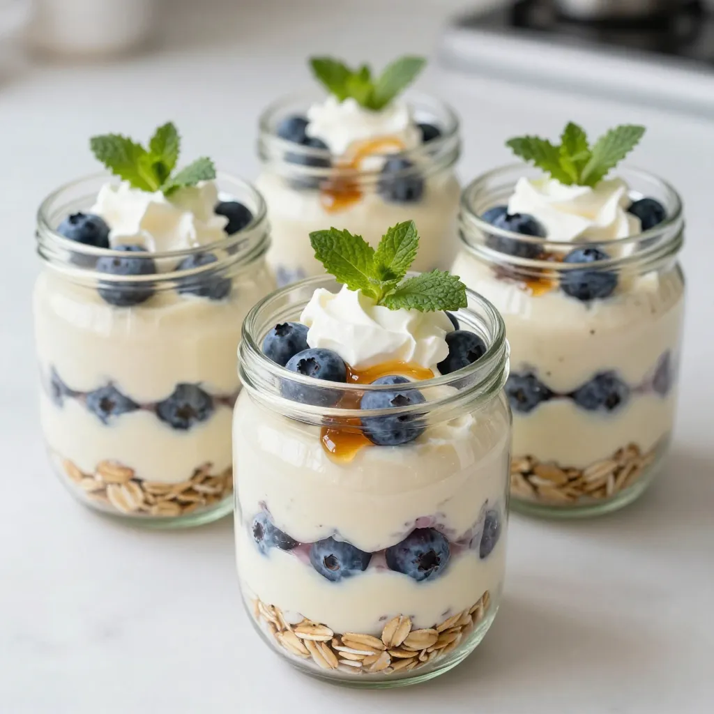 Blueberry Cheesecake Overnight Oats Simple Recipe