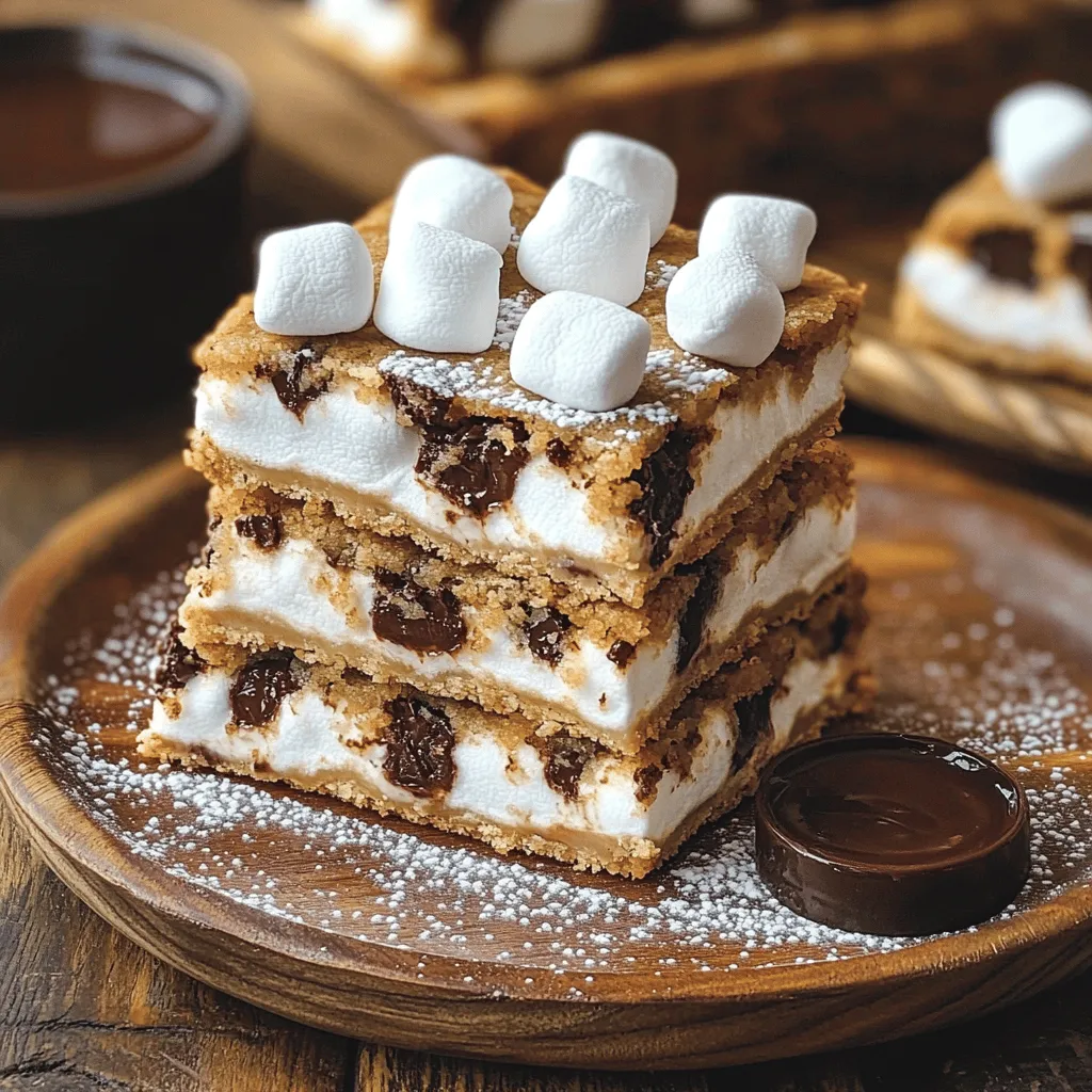 S&#8217;mores Chocolate Chip Cookie Bars Easy and Delicious Treat