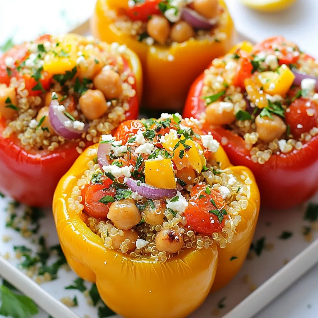 Mediterranean Stuffed Peppers Tasty and Healthy Dish