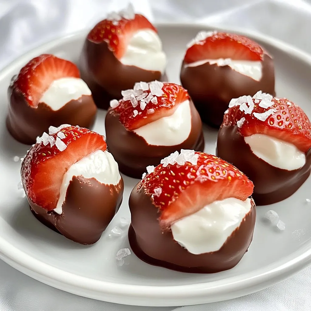 Chocolate Dipped Strawberry Yogurt Bites Sweet Treats