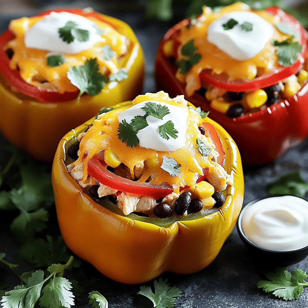 Savory Chicken Fajita Stuffed Peppers Delight
