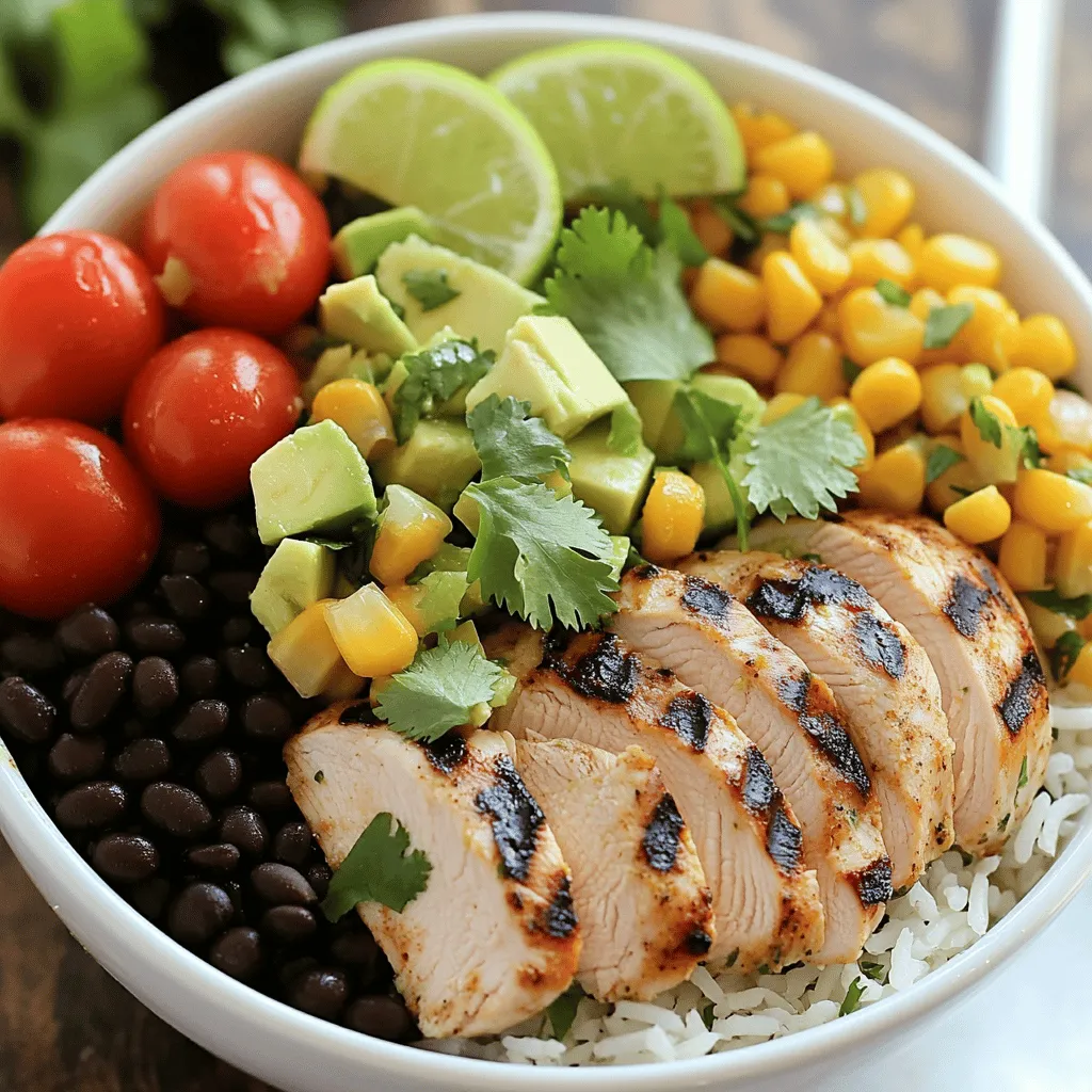 Cilantro Lime Chicken Burrito Bowls Flavorful Meal Prep