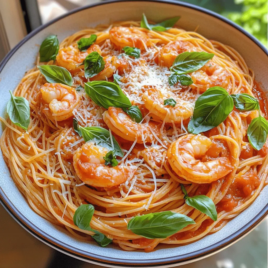Spaghetti with Shrimp in Creamy Tomato Sauce Delight