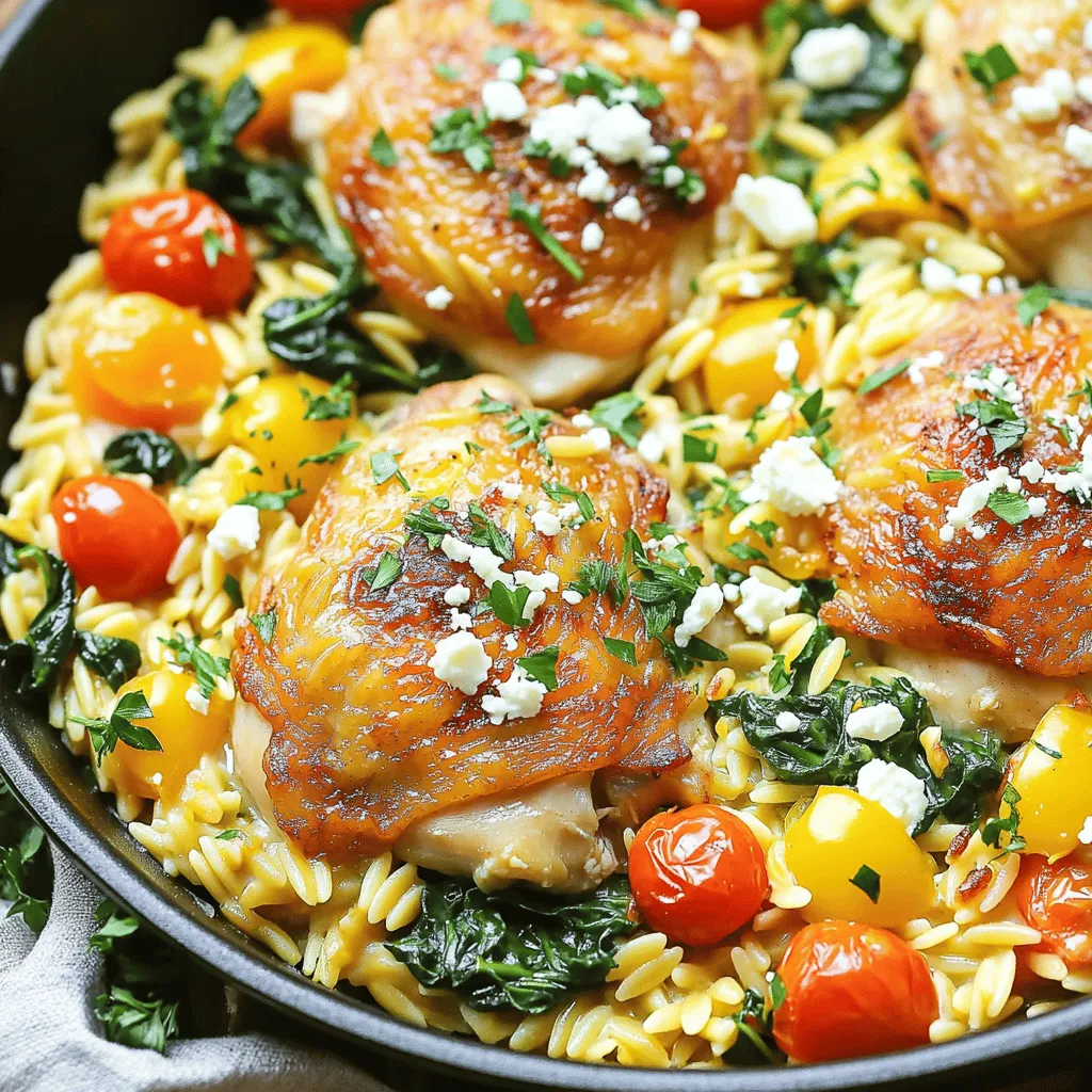 One-Pan Greek Lemon Chicken Orzo Easy and Delicious