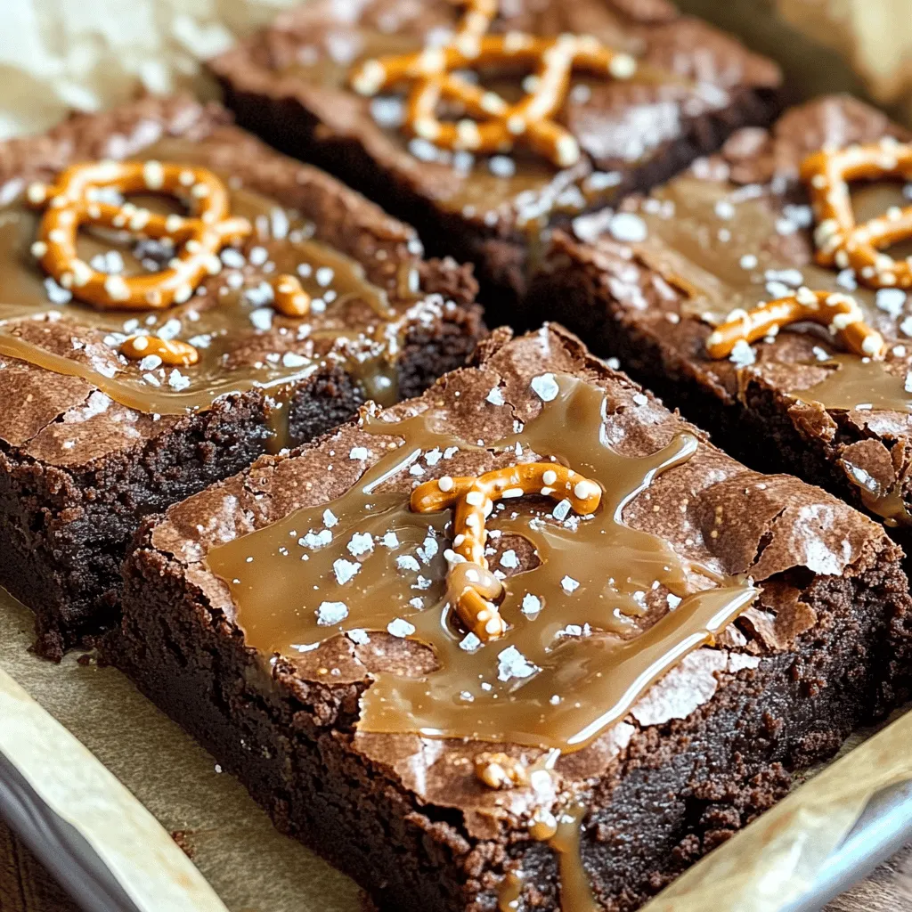 Salted Caramel Pretzel Brownies Irresistible Delight