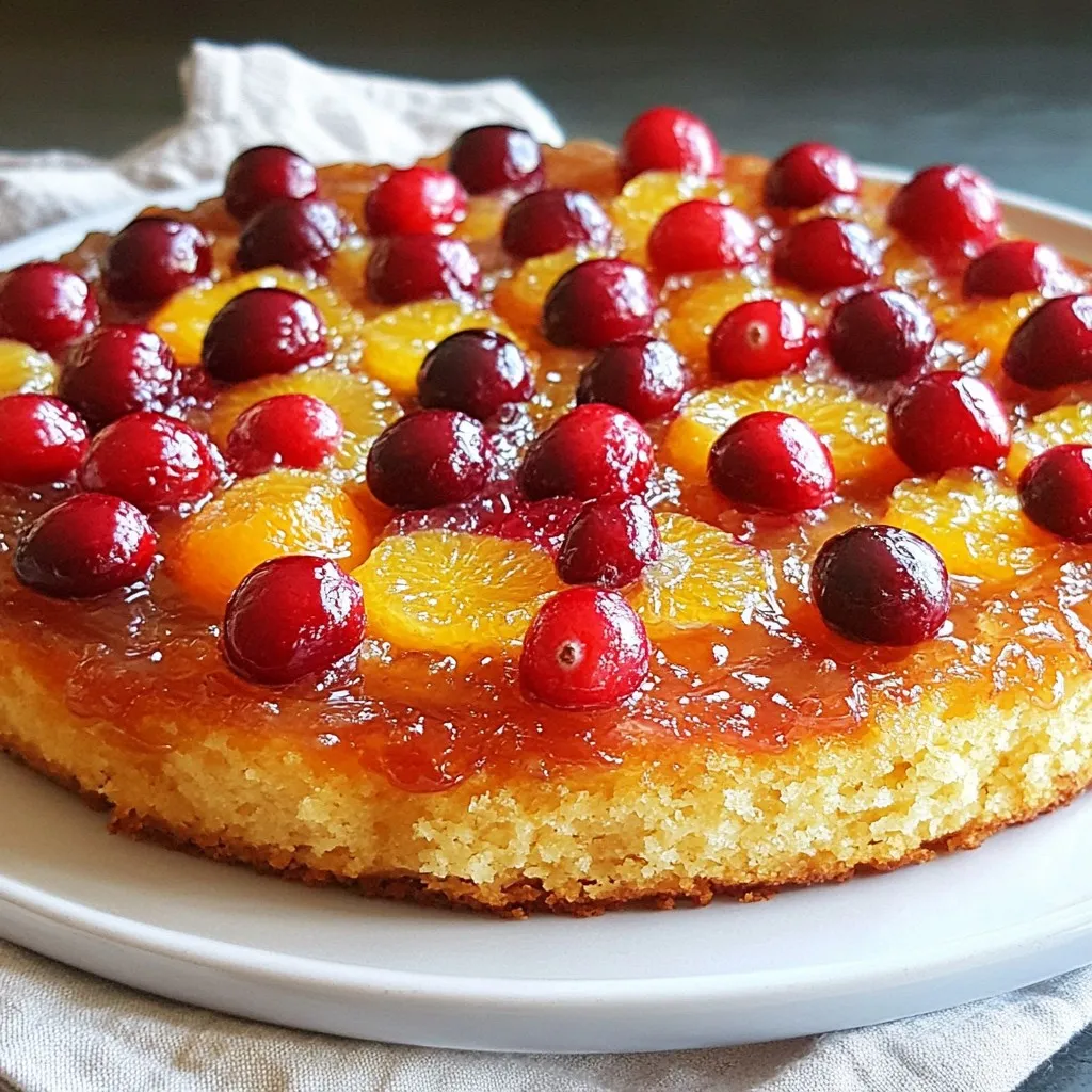 Cranberry Orange Upside-Down Cake Tasty Delight