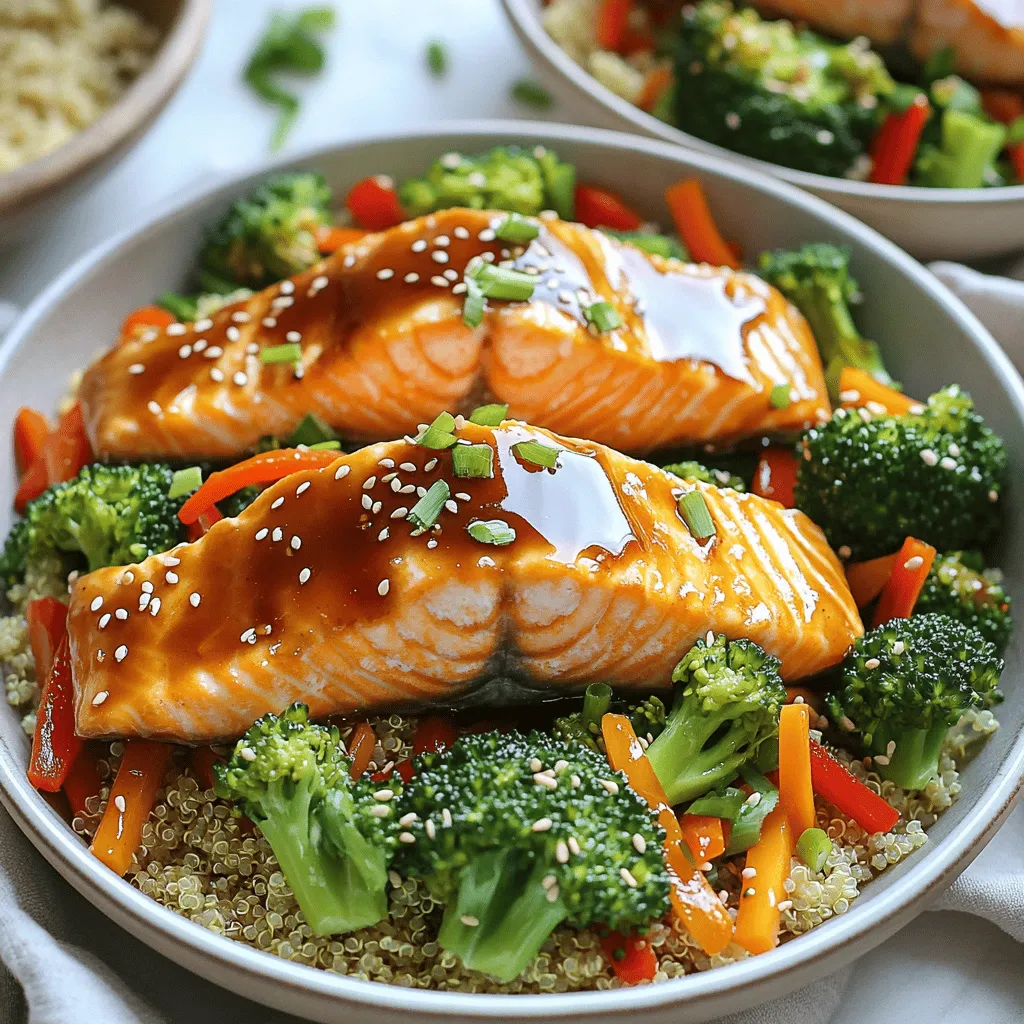 Teriyaki Salmon Bowls with Quinoa Packed Meal