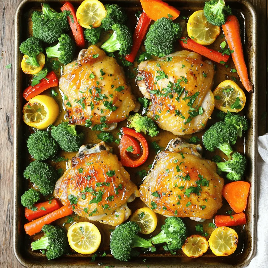One-Pan Lemon Garlic Chicken and Veggies Delight