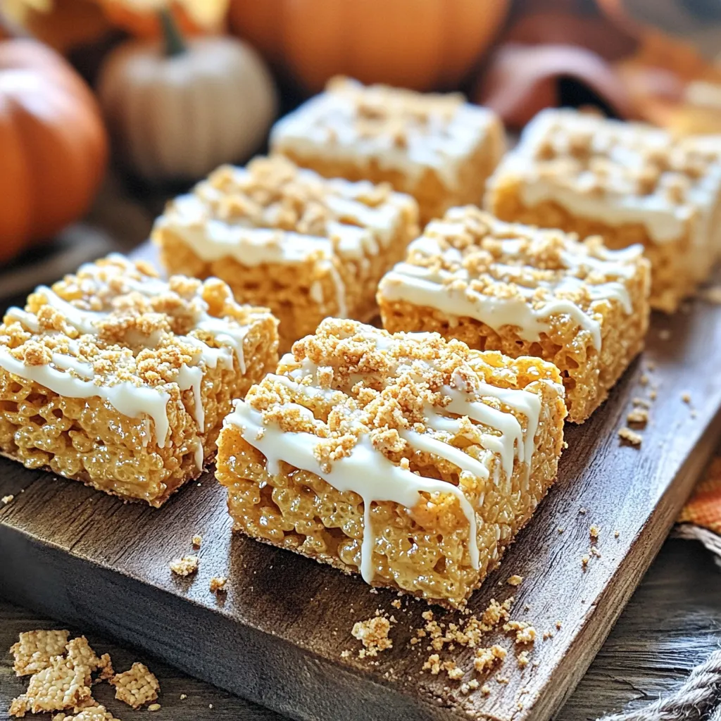 Brown Butter Pumpkin Spice Rice Krispie Treats Delight