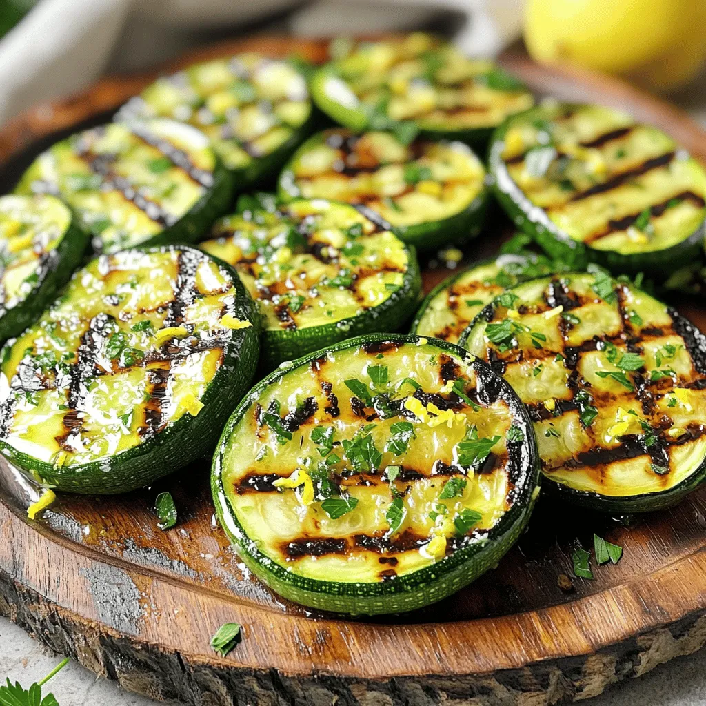 Lemon Garlic Grilled Zucchini Flavorful and Simple Dish