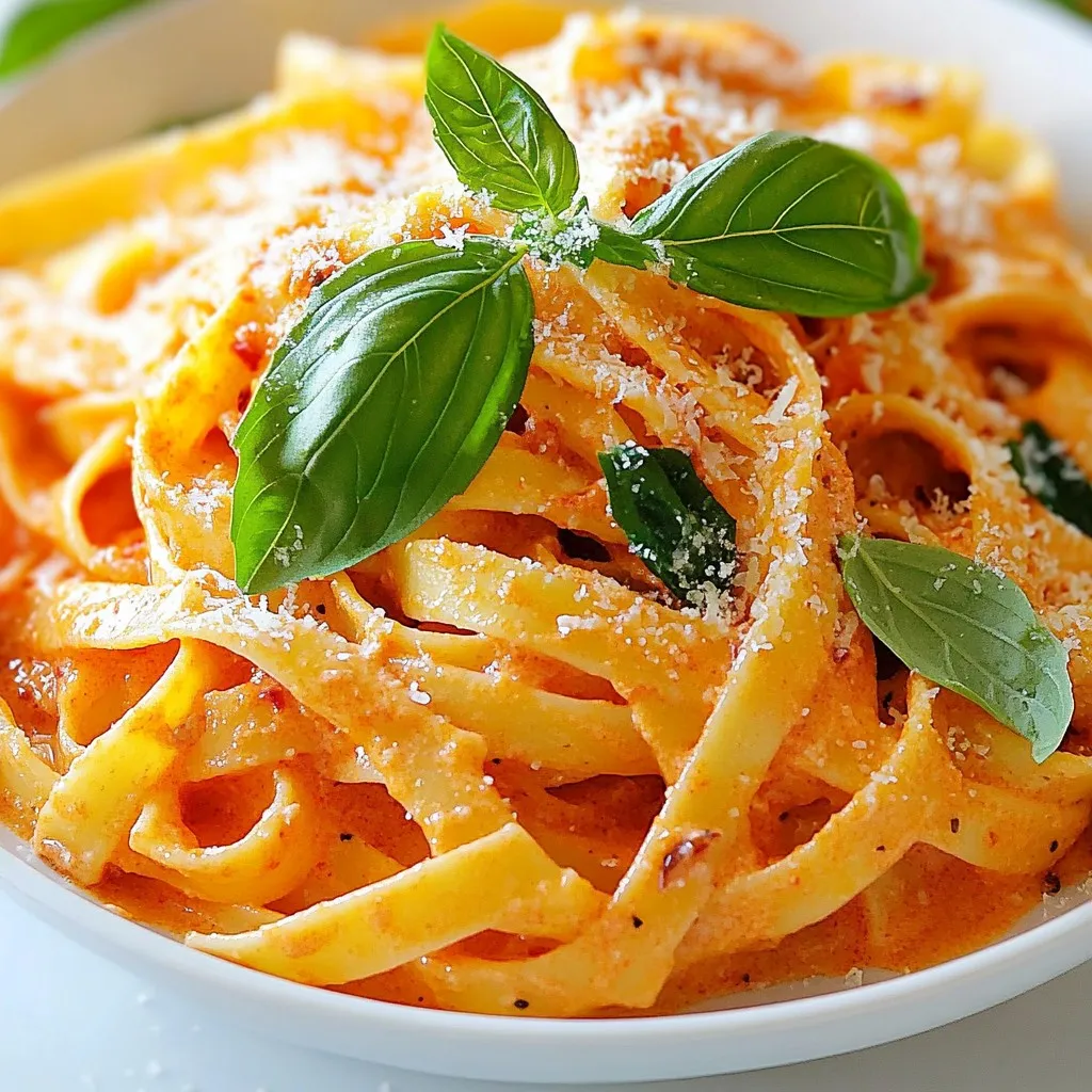Creamy Roasted Red Pepper Pasta Simple and Savory Dish