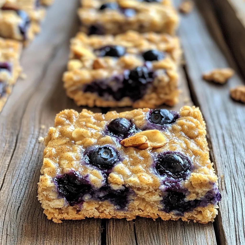 Blueberry Oatmeal Breakfast Bars Tasty and Healthy Snack