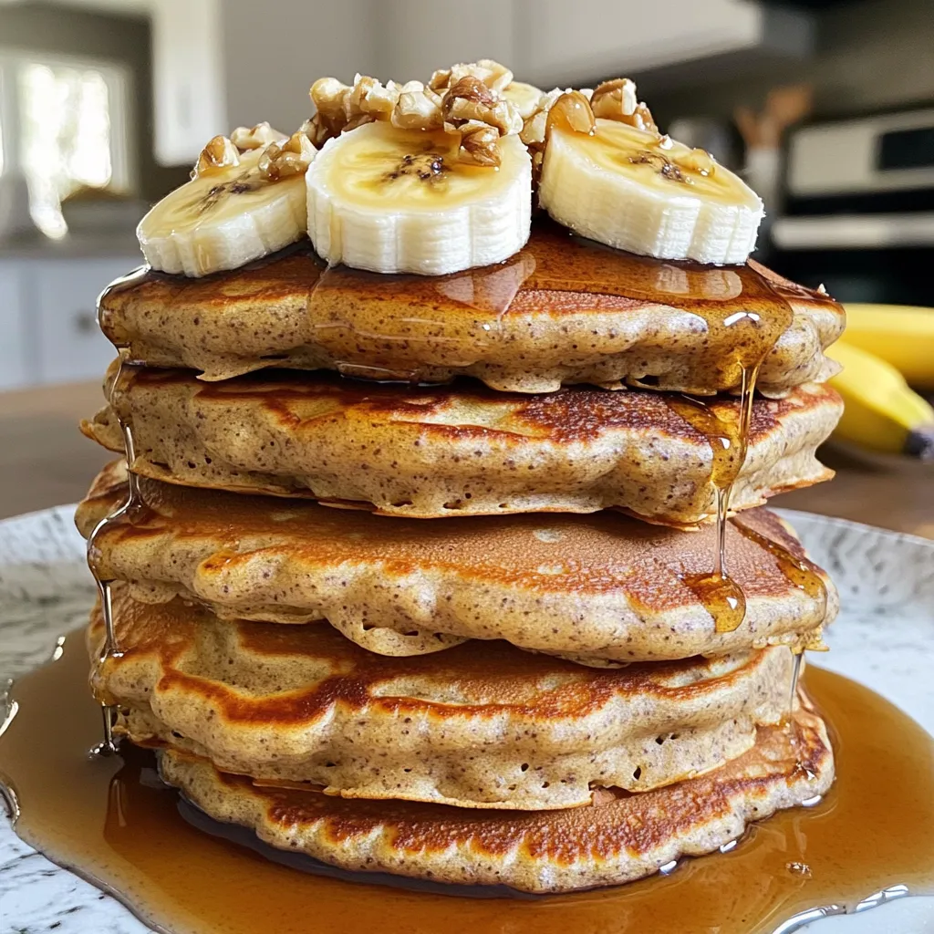 Banana Bread Protein Pancakes Healthy Breakfast Delight