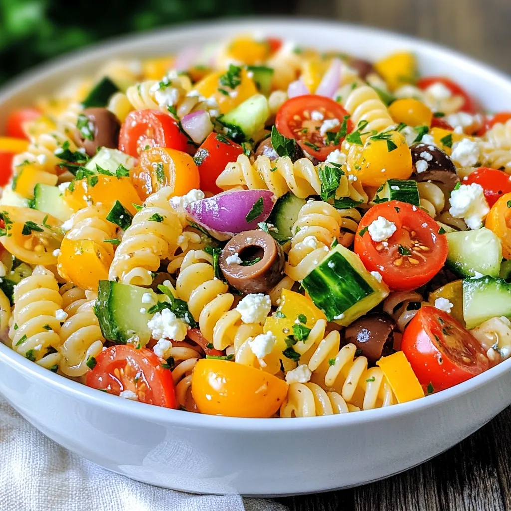 Greek Pasta Salad Fresh and Healthy Side Dish