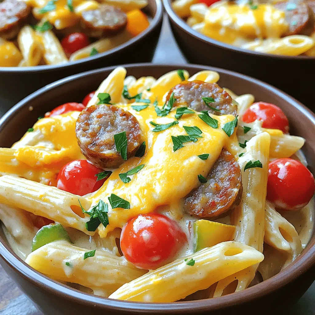 One-Pot Creamy Cajun Sausage Pasta Delightful Meal