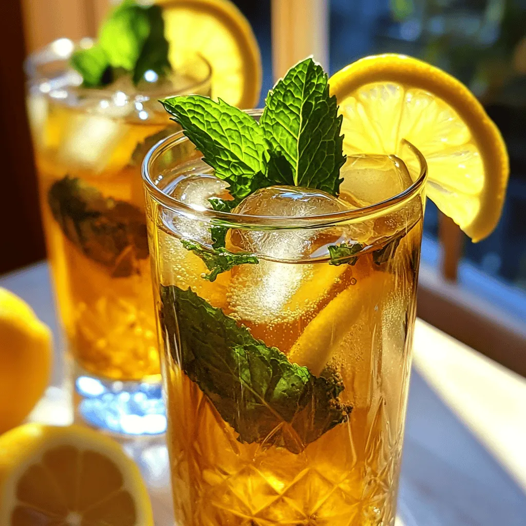 Lemon Mint Iced Tea Refreshing Summer Beverage Recipe